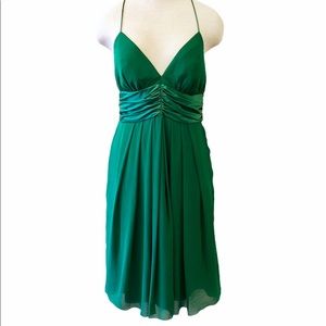 Nicole Miller New York Silk Dress Emerald Green